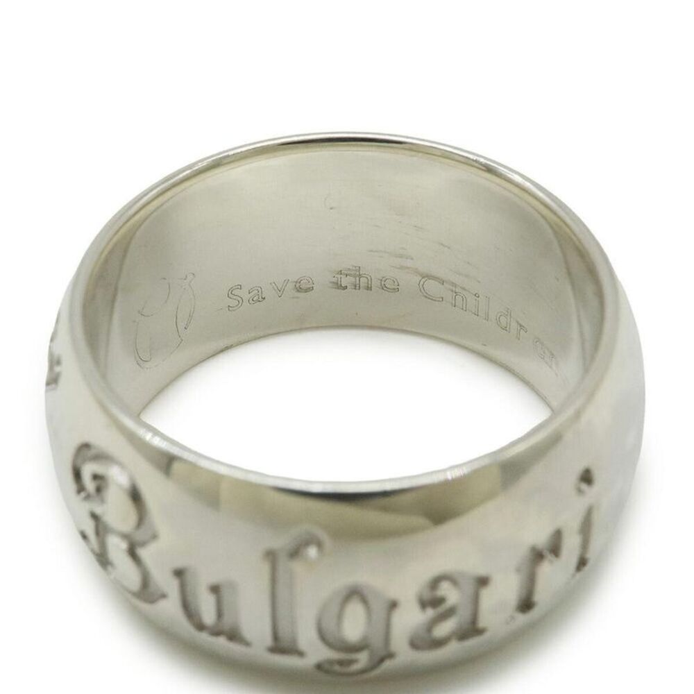 Pre Loved bvlgari Etched Silver Band Ring Women metallic | silver Rings - Picture 4 of 7